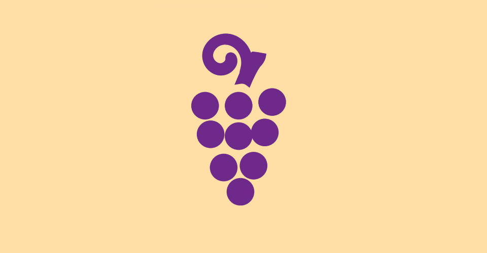 Illustration of purple grapes