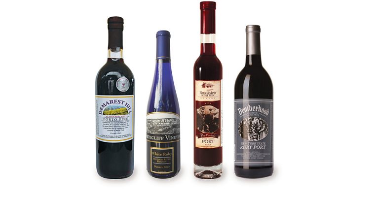 Four bottles of Hudson Valley Port