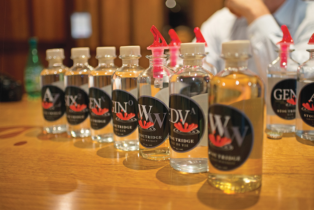 Stoutridge product line of spirits