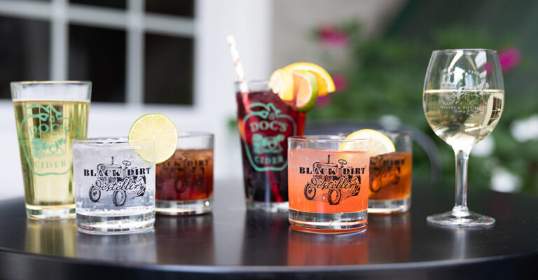 glasses of cocktails on a tray