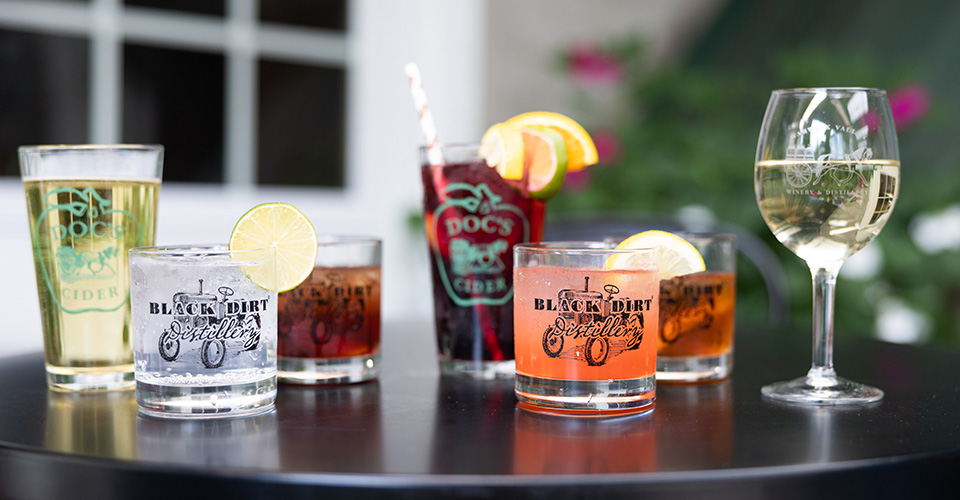 glasses of cocktails on a tray